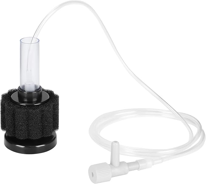 AQUANEAT Mini Aquarium Sponge Filter, Quiet Fish Tank Bio Foam Filter, with Airline Tubing, up to 2Gal