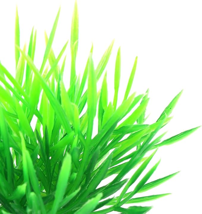 uxcell Plastic Aquarium Fish Tank Decoration Artificial Plant Ornament 20pcs Green Black