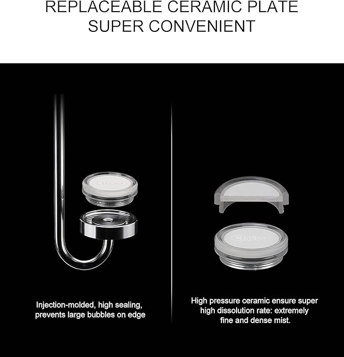CO2 Diffuser Stainless Steel 25cm for Planted Aquarium & Replacement Ceramic Plate