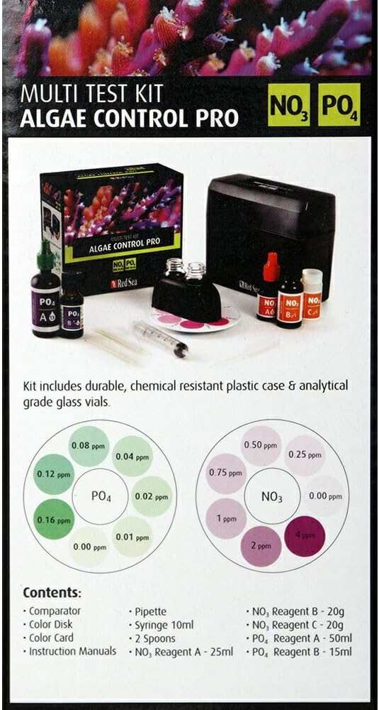 Red Sea Reef Care Algae Control Test Kit - Nitrate & Phosphate - 100 tests