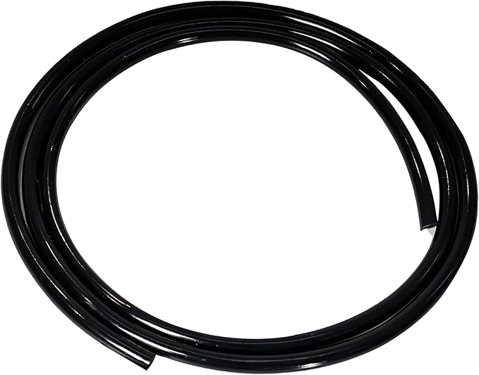 Feelers Black PVC Vinyl Tubing 1/4" ID x 3/8" OD Water Fish Tank Aquarium Air Line Lightweight Hose BPA Free, 16.4 Feet