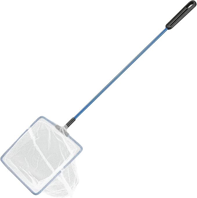 AQUANEAT Aquarium Fish Net, Small Fish Tank Cleaning Net, Food Wastes Skimmer for Small Ponds and Pools