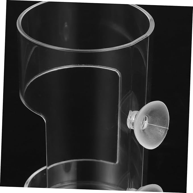 YARNOW Aquarium Fish Feeder Dish with Suction Multifunctional Acrylic Shrimp Feeder for Tanks Easy to Use Automatic Feeding Bowl for Fish and