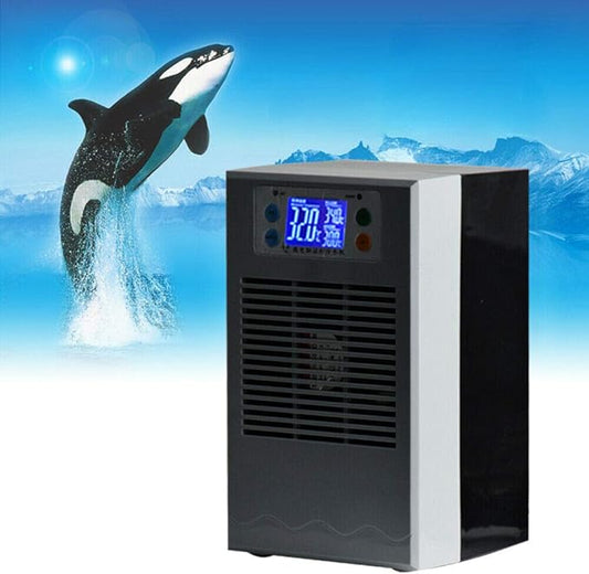 35L 100W Aquarium Water Chiller Fish Tank Thermostat Chiller Water Cooler Shrimp Tank Cooling Machine for Fresh Water Salt Water, with Water Pump