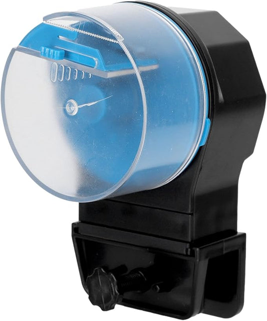 Automatic Fish Feeder, Aquarium Fish Feeder Dry Gr N Easy Installation Flexible Convenient Aquarium Food Feeder for Fish (Blue)
