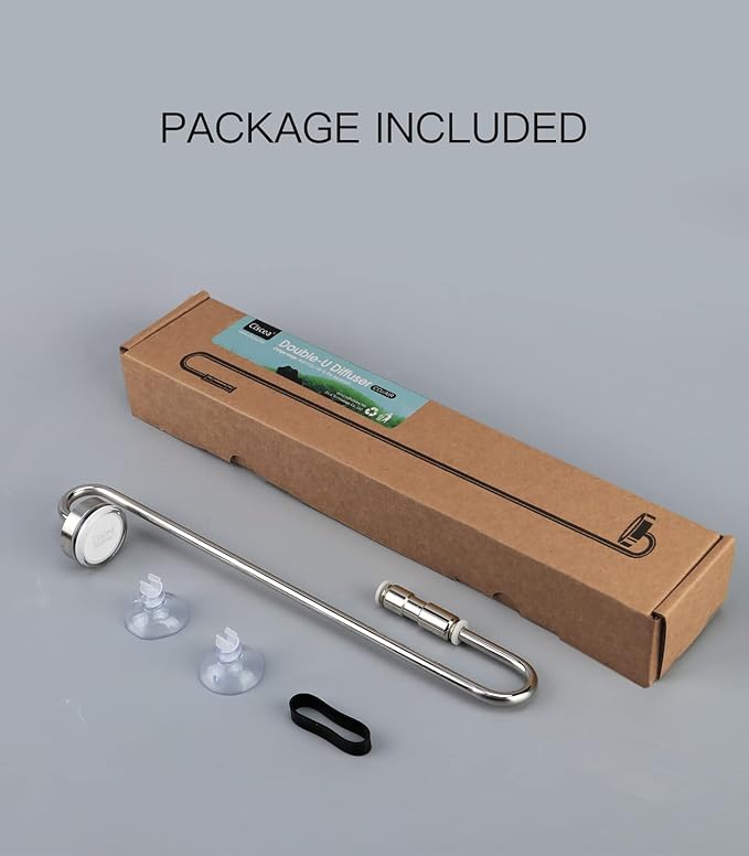 Aquarium Stainless Steel CO2 Diffuser Atomizer with Integrated Check Valve, DC300-35