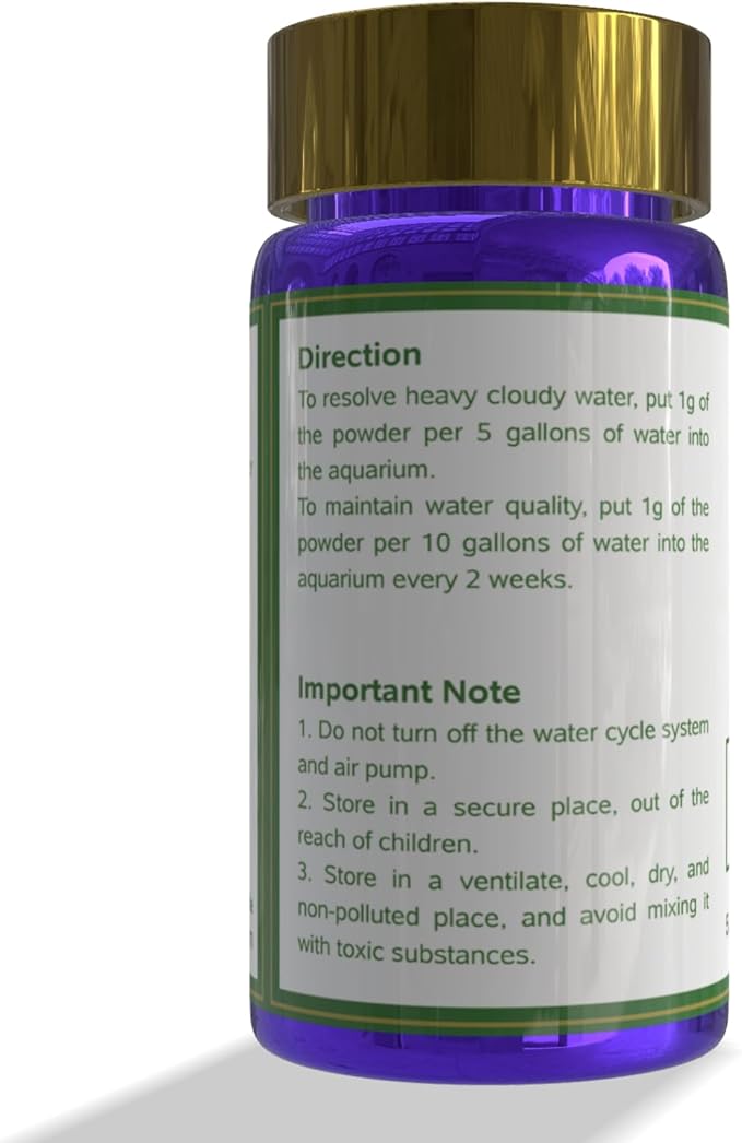 Aquarium Water Clarifier – Clears Cloudy Fish Tank Water, Aquarium Water Purifier Treatment, 5oz for Freshwater & Saltwater Tanks, 2 Bottles