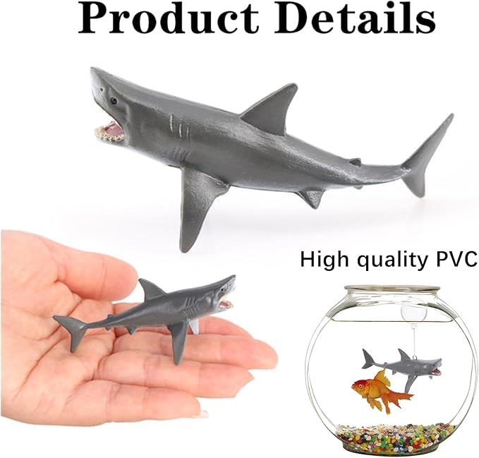 2 PCS Fish Tank Shark Decoration Cute Sharks Aquarium Floating Decor Sharks Floating Fish Tank Accessories Decorations for Home Office