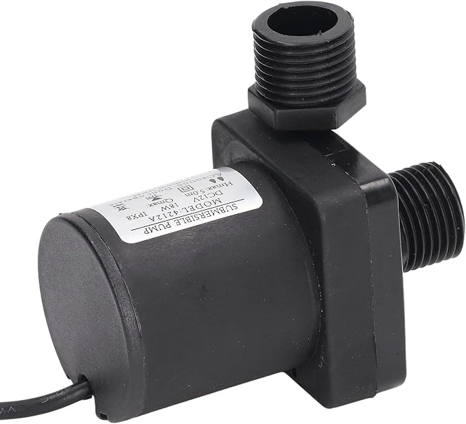 Small Submersible Pump DC12V 20W 800L/h Quiet Fountain Water Pump Brushless Motor for Aquarium Fish Tank Garden Hydroponics