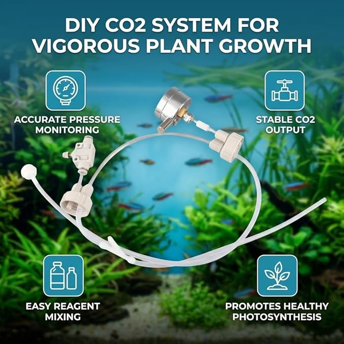 Yosoo DIY CO2 Aquarium Diffuser System Kit, Carbon Dioxide Generator for 20 Gallon Fish Tank