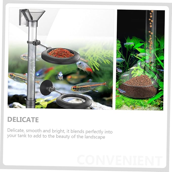 LIOOBO Shrimp Tank Feeder Fish Plant Tank Compatible Easy to Assemble Maintain Plastic Construction
