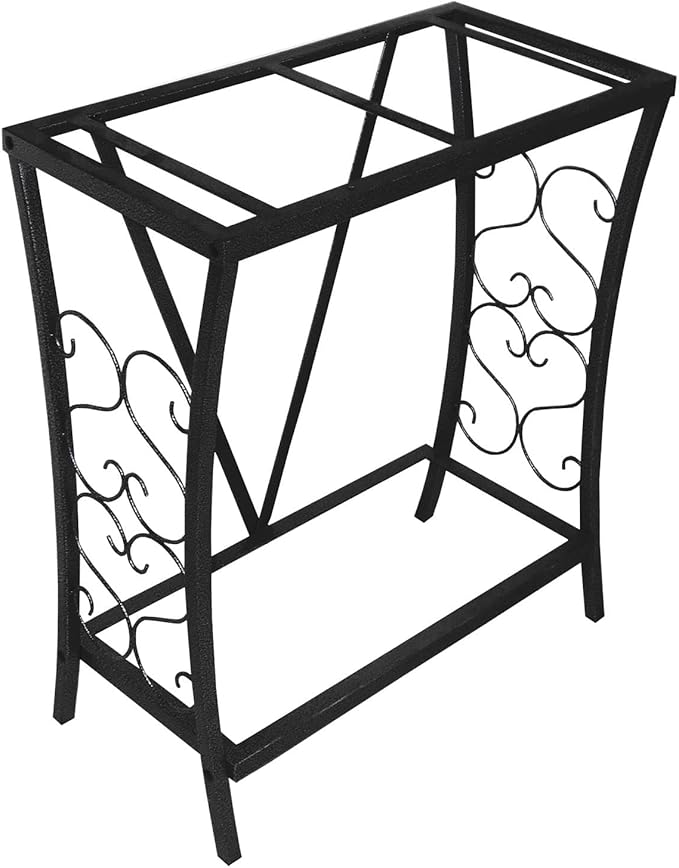 Aquatic Fundamentals 20 Gallon Metal Aquarium Stand, 24.3" L x 12.5" W, Black