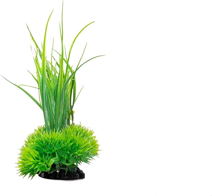 CNZ Aquarium Decor Fish Tank Decoration Ornament Artificial Plastic Plant Green (8.3-inch Green)