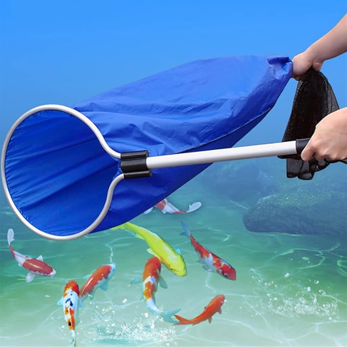 Aquarium Japanese Sock Net Fishing Net Fish Landing Net Catching Net Soft Mesh Basket Fishing Net