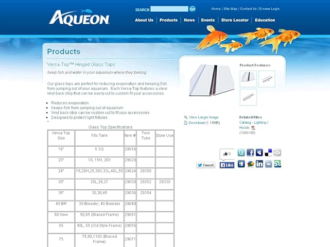 All Glass Aquarium AAG29016 Versa Top, 16-Inch