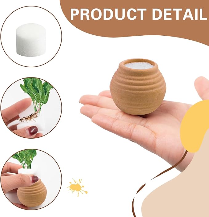 4 Pack Aquatic Plants Fixed Ring Set, Anti-Floating Ceramic Planter for Fixing Water Plants, Aquarium Decoration Fish Tank Accessories Landscaping Ornaments, Red