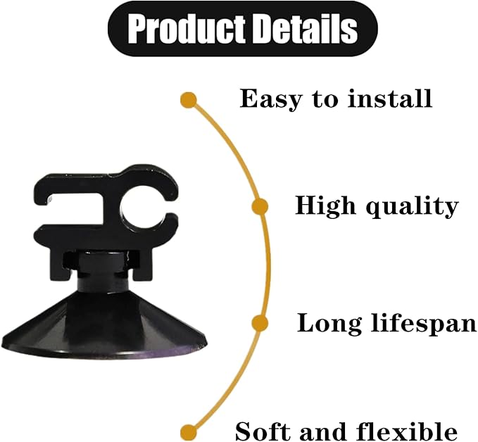 20 PCS Aquarium Suction Cup Clips Professional Fish Tank Suction Cup Clips Aquarium Air Tube Holders for Pump Power Cord,Fish Tank Oxygen Tube Hose,Aquarium Air Tubing