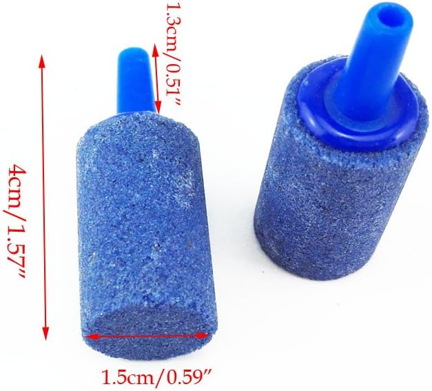 yueton Pack of 10 Cylinder Aquarium Bubble Air Stone Fish Tank Aerator