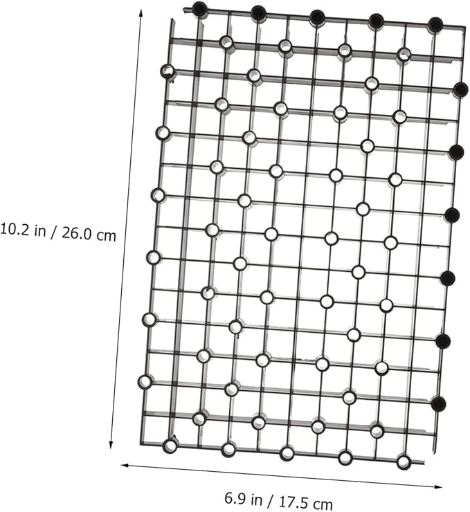 Mipcase 2pcs Aquarium Fish Tank Divider Trays Plastic Egg Crate Tray Grid Bottom Board Fish Separator 26x17.5x0.5CM Black