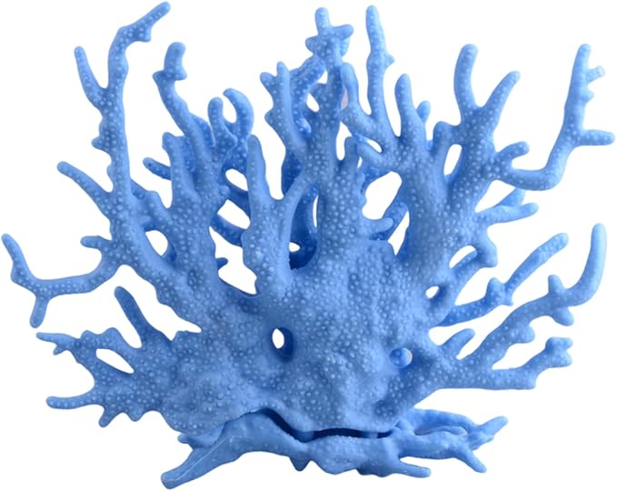 Blue Artificial Aquarium Plant Ornament Decor Plastic Coral Reef Fish Tank Decoration