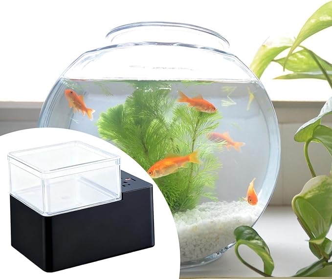 Auto Fish Feeder Accessory for Round Aquarium Tank 5cm to 2cm Thickness Mounting Bracket Supplies Automatic Fish Food Dispenser- 160 ml