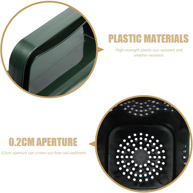 STOBAZA Fish Tank Cleaning Shovel and Aquarium Gravel, Portable Plastic Sand Scoop with Water-Permeable Design for Aquarium Substrate and Aquatic Plant Maintenance