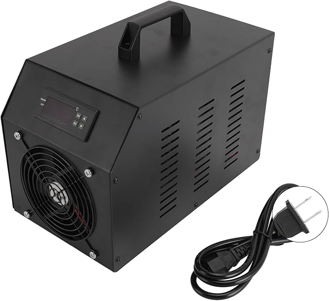 Yoidesu Aquarium Chiller, 200W 60L Silent 1-3 Litter/Minute Water Cooler Fish Chiller Aquarium Fish Hydroponics System (US Plug 100‑240V)