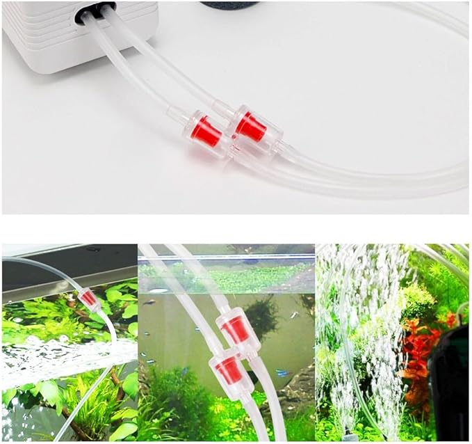 Aquarium Check Valves - 16pcs One Way Air Pump Valves Non-Return for 3/16 inch Fish Tank Aerator Airline Tubing Accessories Pipe Fitting Clear