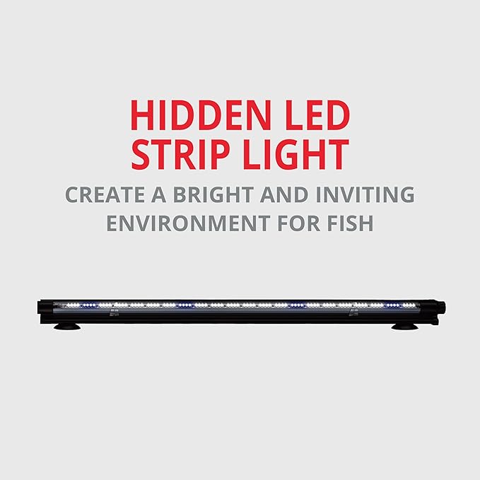 MarineLand Hidden LED Strip Light for Aquariums, White and Blue LEDs