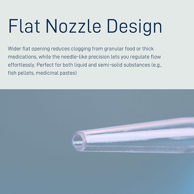 Aquarium Feeder Pipette with Dual Scale & Safe Rubber Tip, Multi-Function Fish Tank Siphon for Cleaning, Feeding and Water Changing - 11.42 Inch