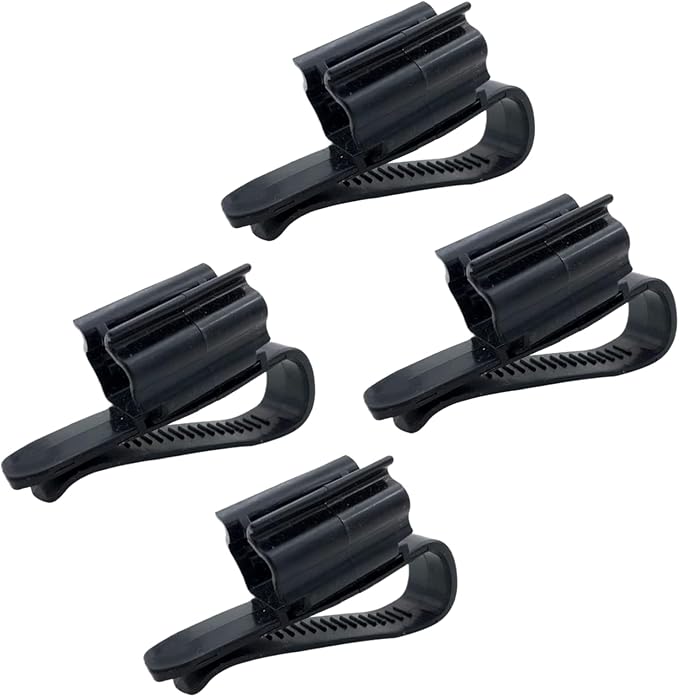 4Pcs Black Fish for Tank Mounting Clip Water Pipe Hose Holder Multifunction Adjustable Clamp for 0.31""-0.62"" Dia Tub Aquarium Tube Holder, Aquarium Air Pump Accessories Aquarium Pumps and Filters