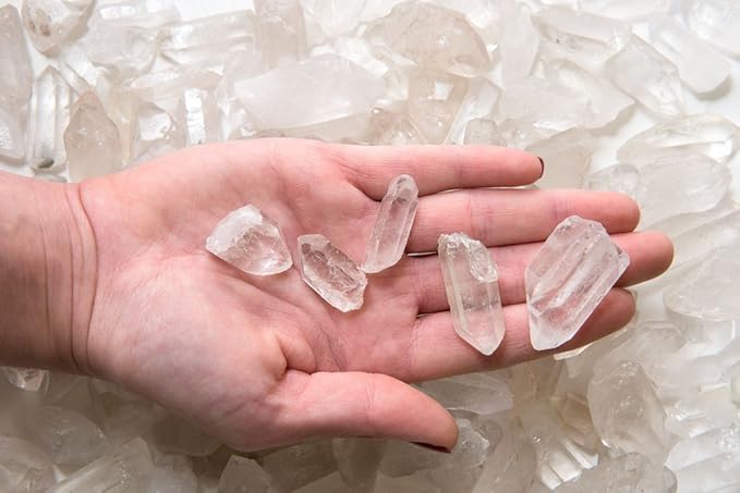 Fantasia Materials: 18 lbs Unpolished Crystal Quartz Points from Brazil - Average 1" to 1.5"