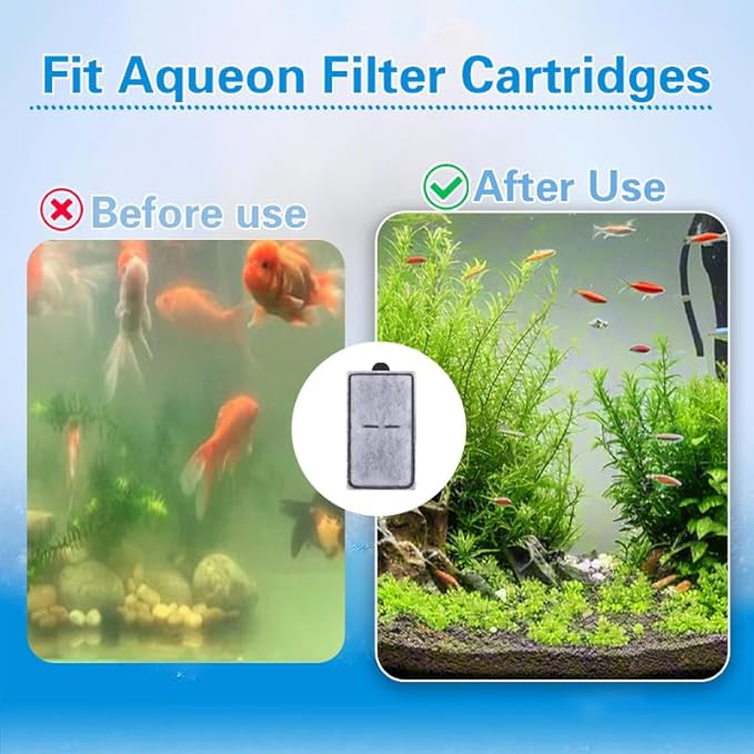 18 Packs PF-S Aquarium Replacement Filter Cartridges Compatible with Top Fin Silenstream PF10 Power Filters Fish Tank Filter Cartridge Vrynthra