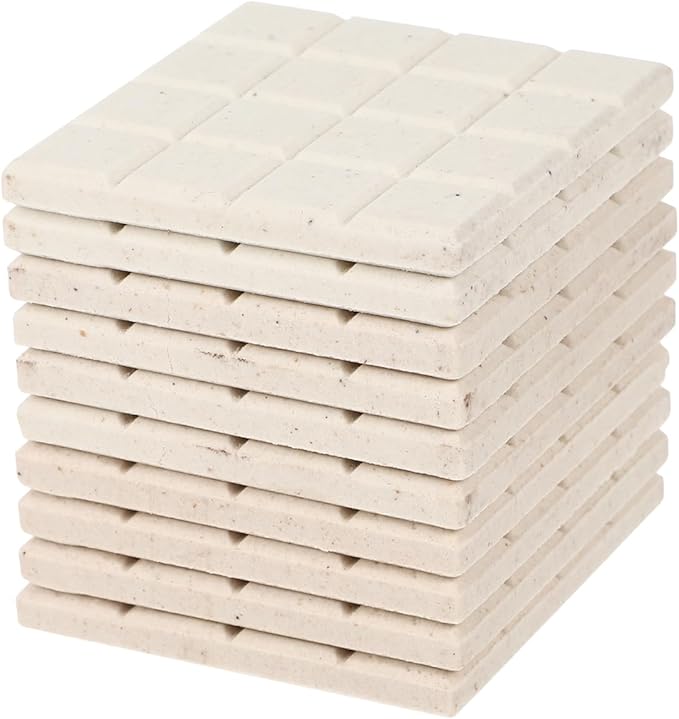Ipetboom Frag Disks Coral Frag Plugs Support Bases for Fish Tank Aquarium Ceramic Coral Mount Plates 1.96In Square Aquarium Accessories
