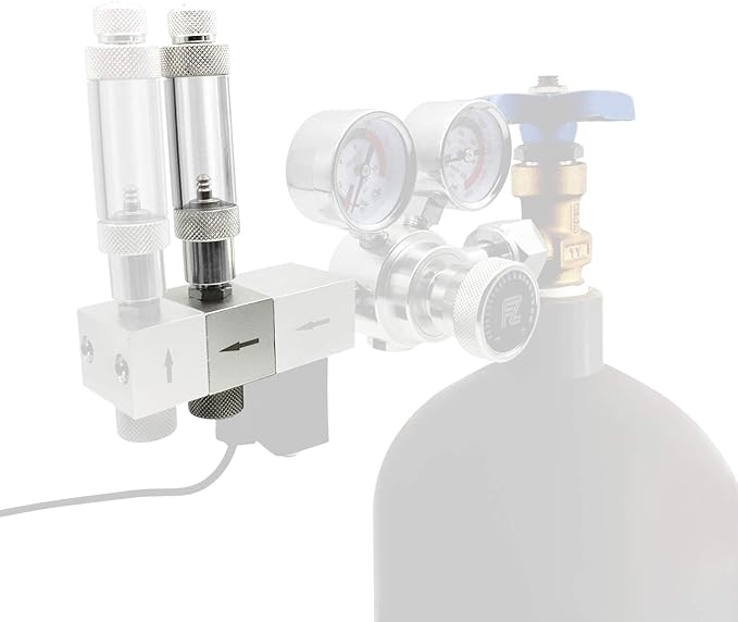 FZONE Pro Series Regulator Extra Expandable Manifold Blocks with Bubble Counter and Needle Valve