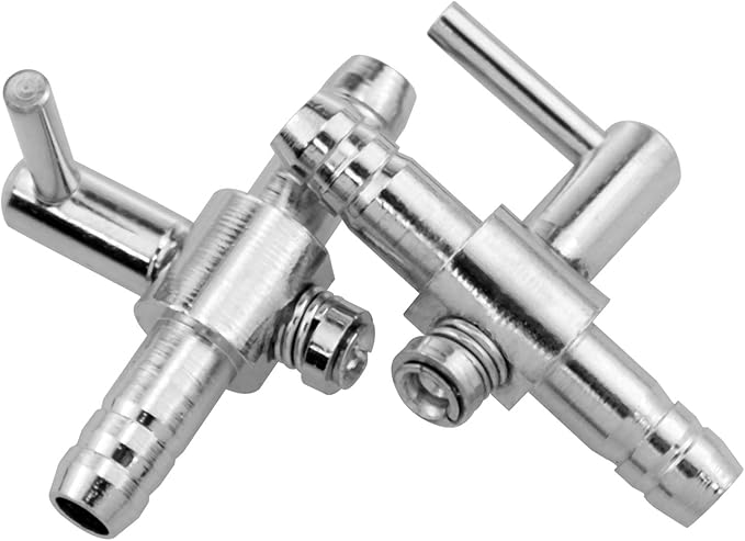 Lovelysp Aquarium Metal Gang Valves Fish Tank Air Flow Control Lever Pump Air Flow Distributor Splitter for Air Pump for Aquarium Tanks 4PCS (1.18inch)