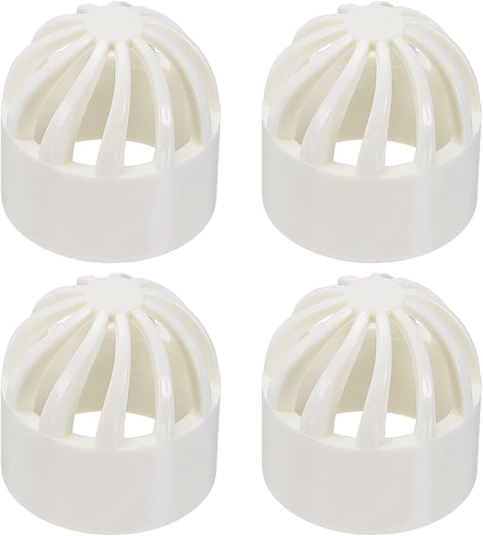 PATIKIL 1 Inch (25mm) Fish Cover Permeable Cap, 4 Pcs PVC Breathable Cap Aquarium Guard Fish Tank Intake Cover, White
