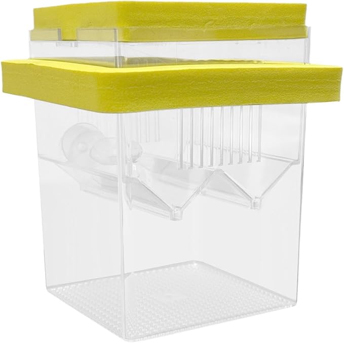 Aquarium Breeder Box – Fish Breeding Tank Box, Floating Fish Isolation Box With Suction Cups, Fish Egg Hatching Box For guppiess & Betta, Small Fish Breeder Tank, Fish Hatchery Box For Aquariums