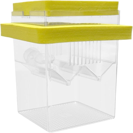 Aquarium Breeder Box – Fish Breeding Tank Box, Floating Fish Isolation Box With Suction Cups, Fish Egg Hatching Box For guppiess & Betta, Small Fish Breeder Tank, Fish Hatchery Box For Aquariums
