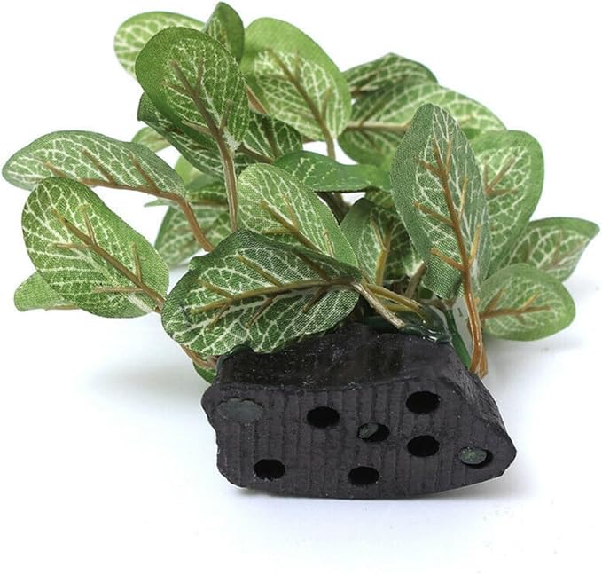 Silk Aquarium Plants, Artificial Fake Aquarium Plants Small Betta Fish Tank Plants Plastic Realistic Decorations Set 2PCS (Style D)