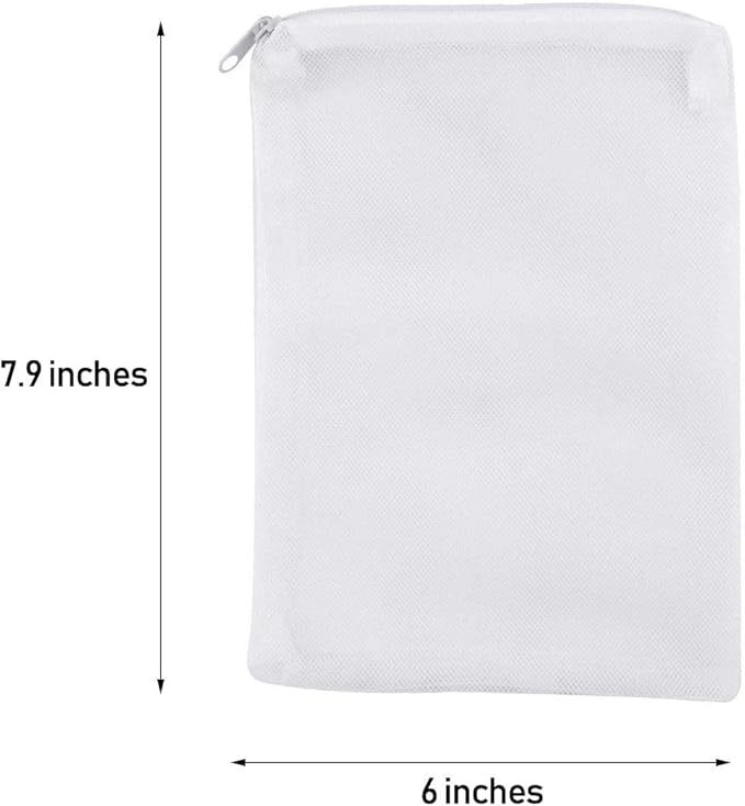 10 Pieces Aquarium Filter Bags Fish Tank Media Mesh Filter Bags Net Bag with Zipper for Charcoal Pelletized Remove Activated Carbon, Biospheres, Ceramic Rings