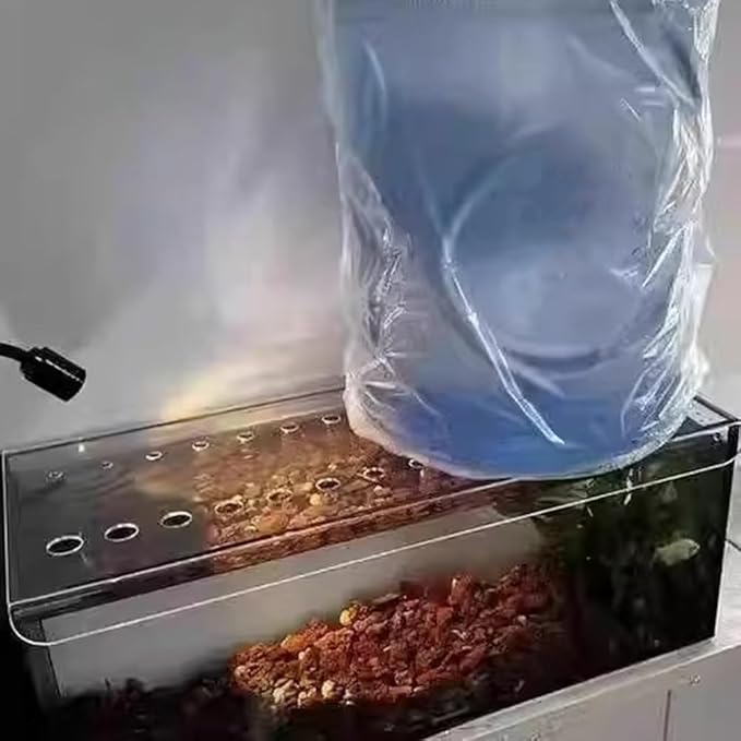 Rygcrud Transparent Acrylic Tank Lid with Air Hole, Aquarium Hood Fish Tank Top Cover Cuttable for Cat & Jumping Proof(30x20x3cm)
