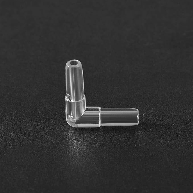 uxcell Aquarium Air Valve Connector Plastic Inline Tubing L-Shaped Non-Return Valves for 4mm Fish Tank Pond Air Line 10pcs