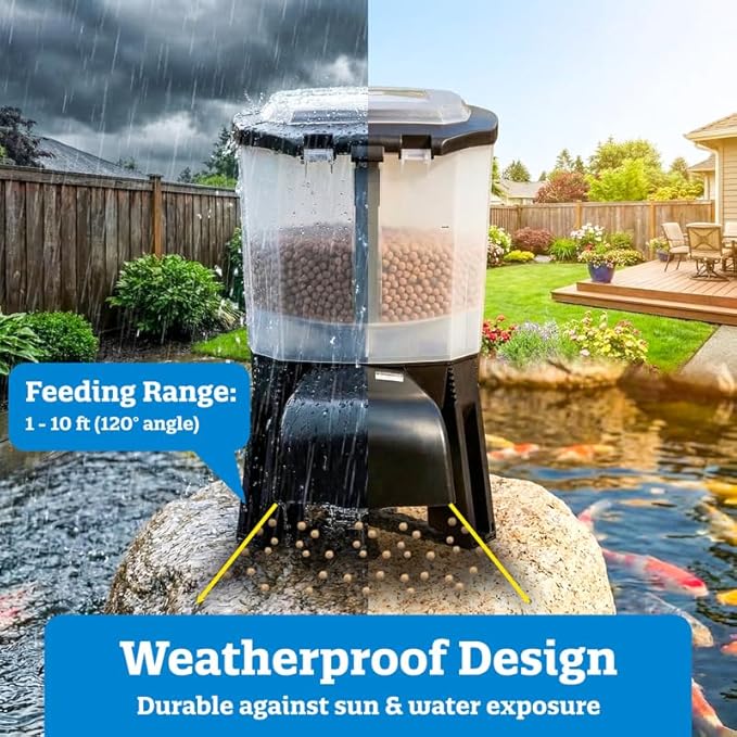 Webb's Water Gardens SolarFeed - Automatic Solar Fish Feeder