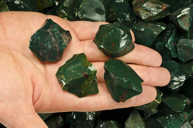 Fantasia Materials: 3 lbs Bloodstone Rough Stones from India