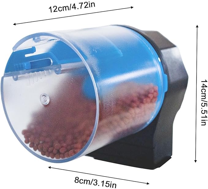 Aquarium Feeder, Smart Fish Food Timer, Automatic Feeding Device, Programmable Portion Control System, Silent Pet Care Tool for Small Tank Betta Turtle Home Travel Holiday