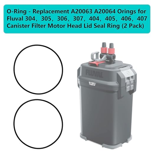 A20063 Aquarium Filter O-Ring, Replacement A20064 Orings for 304, 305, 306, 307, 404, 405, 406, 407 Seal Ring Gasket for Canister Filters