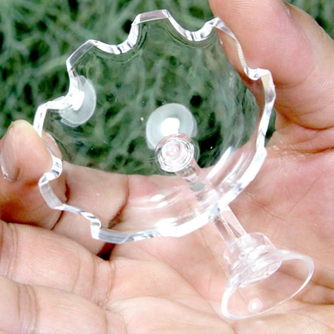 POPETPOP 2Pack Shrimp Feeding Dish-Shrimp Feeder,Shrimp Bowl Aquarium Transparent Feeder Container with Suction Cup Fish Tank Feeding Dish
