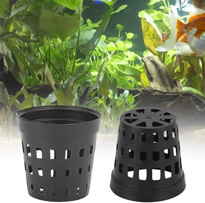 EFFACER Black Basket Fish Tank Planting Basket, Aquarium Water Planting Basket, Planting 30PCS Plastic for Aquarium Fish Fish Tank Tank