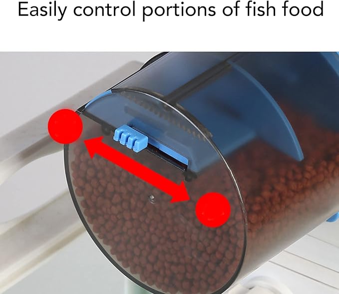 Automatic Fish Feeder for Aquarium, Auto Fish Food Dispenser with Timer, Battery Powered Food Feeding Timer for Small Turtle Fish Feeder Timer